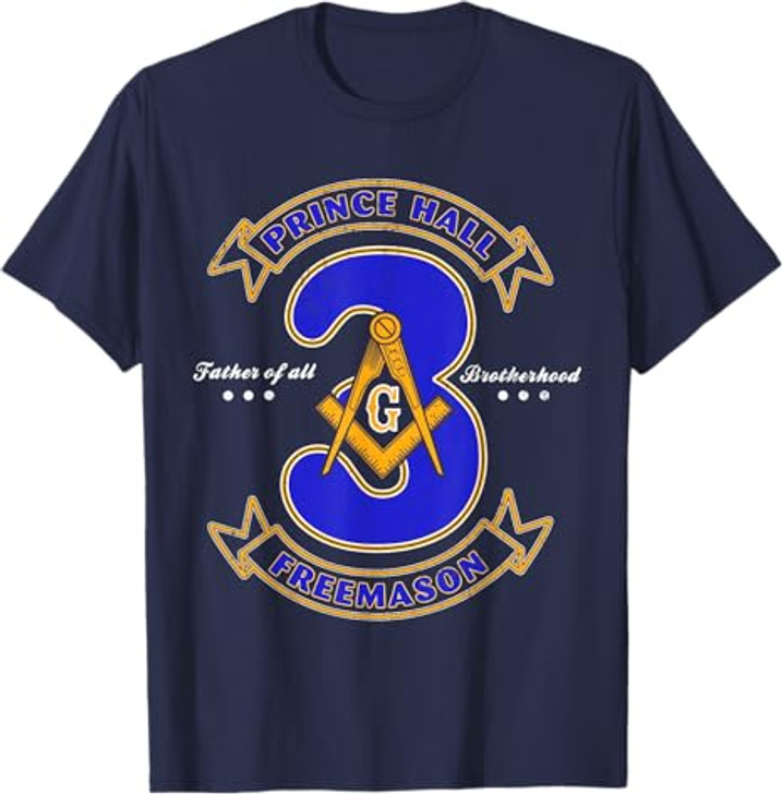Prince Hall Mason Brotherhood 3 Degrees Of Light Freemason T-Shirt
