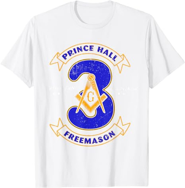 Prince Hall Mason Brotherhood 3 Degrees Of Light Freemason T-Shirt