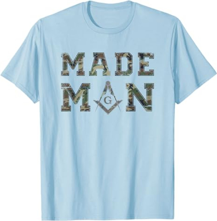 Made Man - Masonic Veteran Camo Design - Freemason T-Shirt T-Shirt