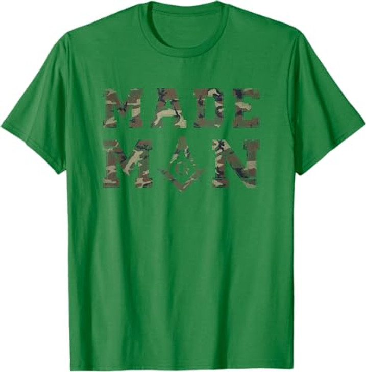 Made Man - Masonic Veteran Camo Design - Freemason T-Shirt T-Shirt