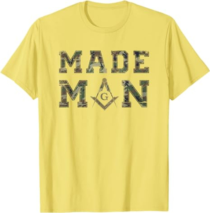 Made Man - Masonic Veteran Camo Design - Freemason T-Shirt T-Shirt