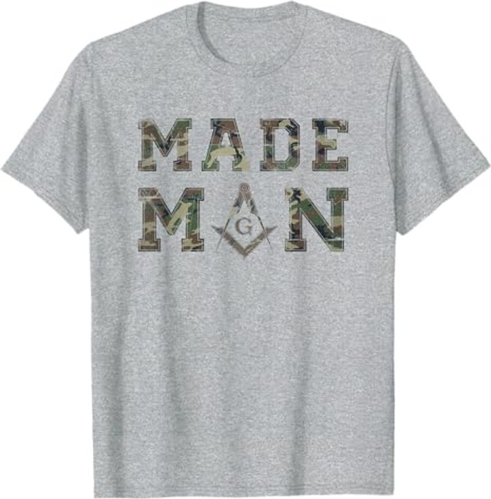 Made Man - Masonic Veteran Camo Design - Freemason T-Shirt T-Shirt