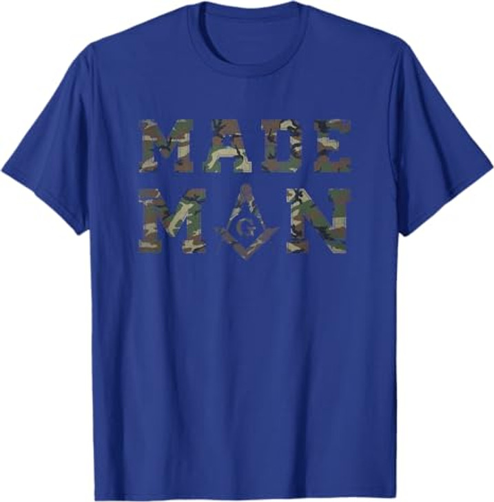 Made Man - Masonic Veteran Camo Design - Freemason T-Shirt T-Shirt