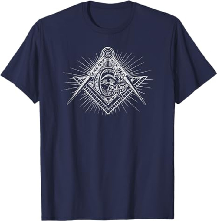 MASONIC SQUARE AND COMPASS FREEMASON ALL SEEING EYE T-Shirt