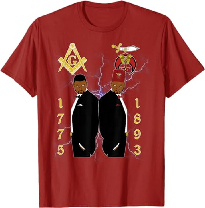 Shriners 1893 Masons 1775 Shrine PHA Mason Brothers Masonic T-Shirt