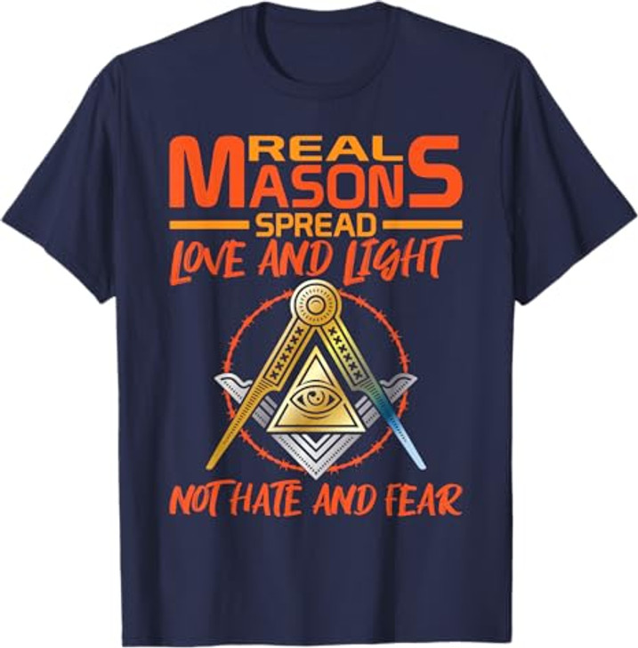 Freemason Real Masons Love and Light Masonic T-Shirt