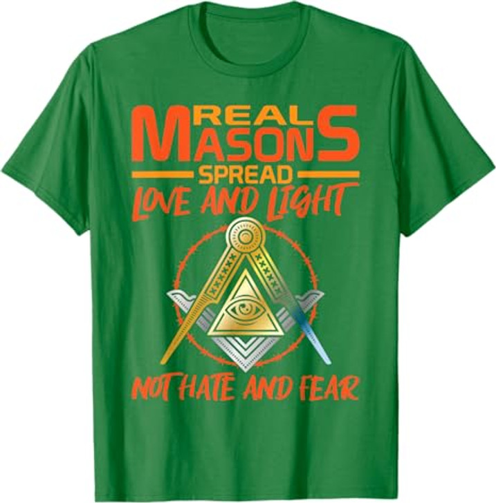 Freemason Real Masons Love and Light Masonic T-Shirt