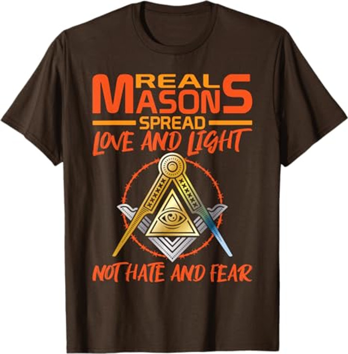 Freemason Real Masons Love and Light Masonic T-Shirt