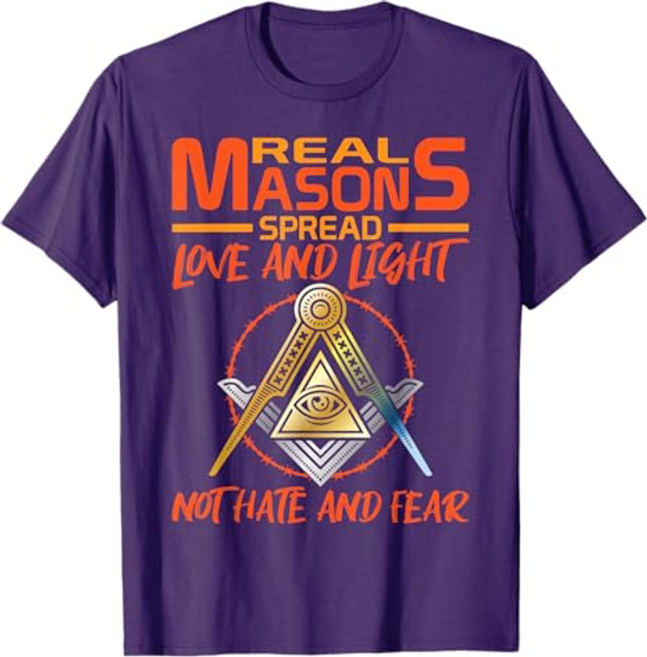 Freemason Real Masons Love and Light Masonic T-Shirt