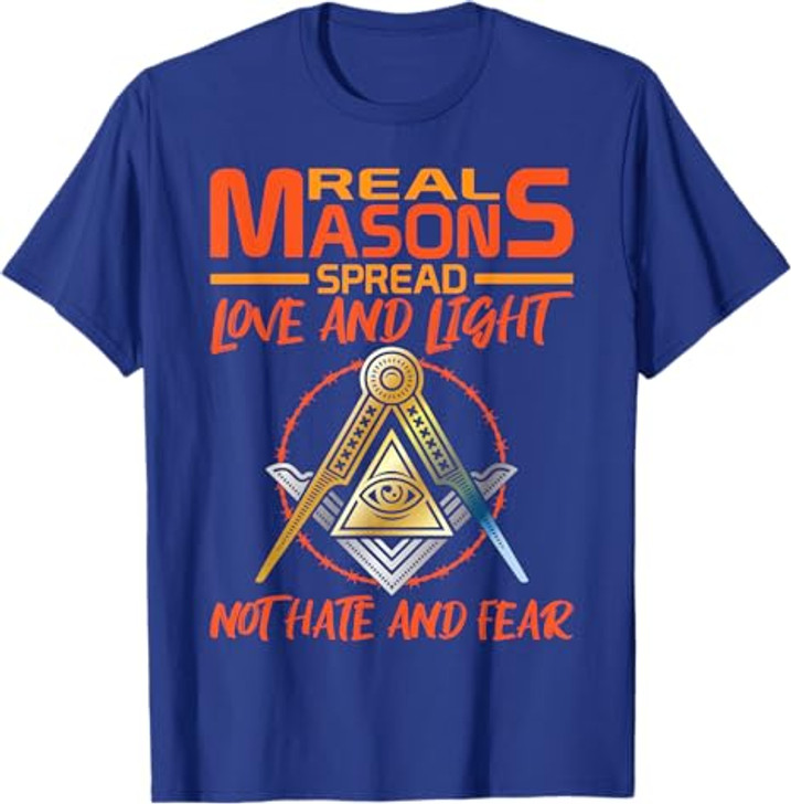 Freemason Real Masons Love and Light Masonic T-Shirt