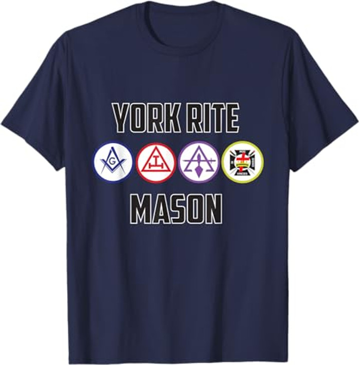 York Rite Mason T Shirt Masonic Tee T-Shirt