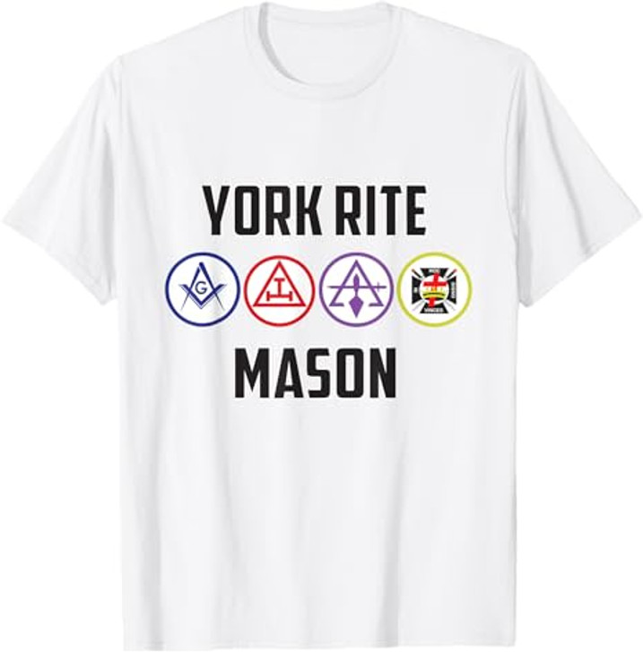 York Rite Mason T Shirt Masonic Tee T-Shirt