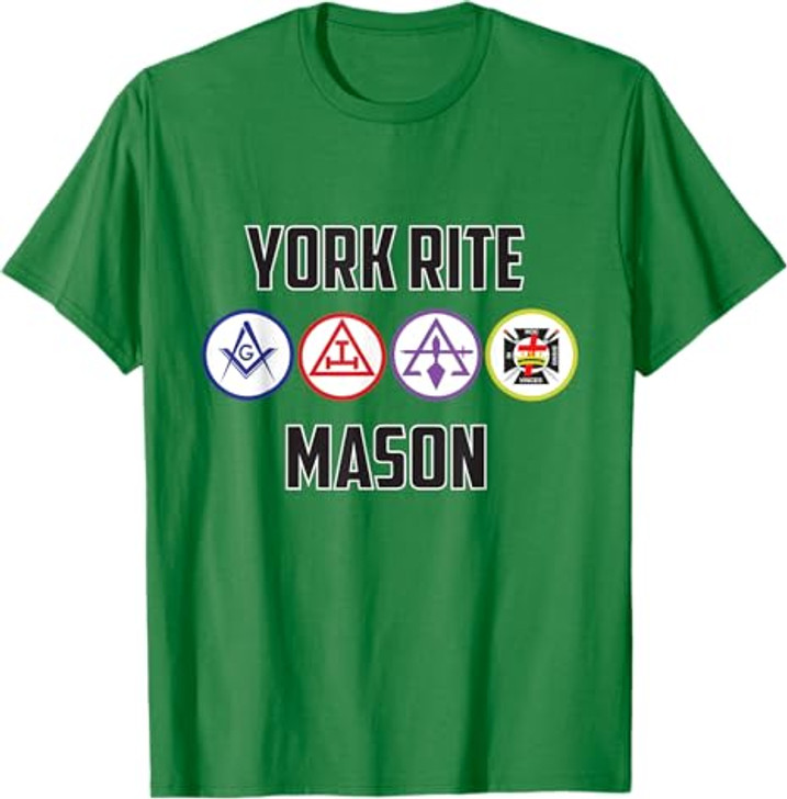 York Rite Mason T Shirt Masonic Tee T-Shirt