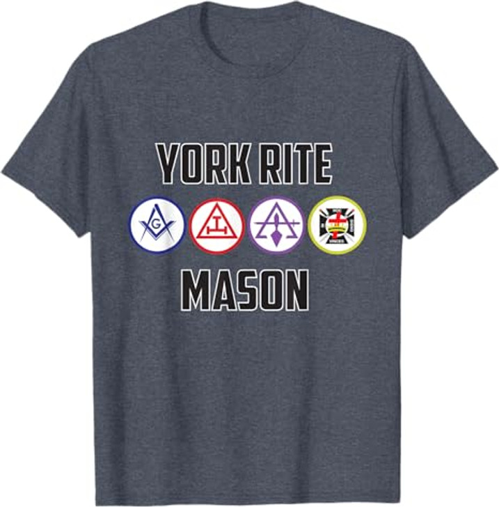 York Rite Mason T Shirt Masonic Tee T-Shirt