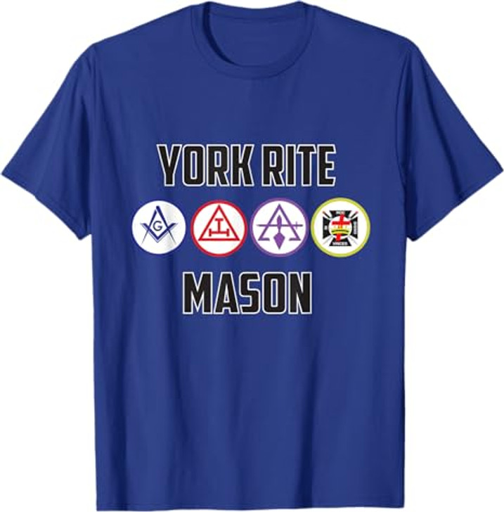 York Rite Mason T Shirt Masonic Tee T-Shirt