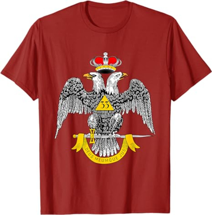 33rd Degree Mason T Shirt Masonic Tee Scottish Rite Down T-Shirt