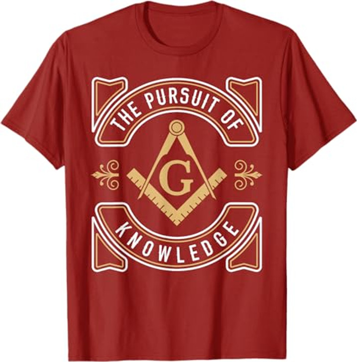 The Pursuit Of Knowledge Mason Fraternal SMIB Freemason T-Shirt