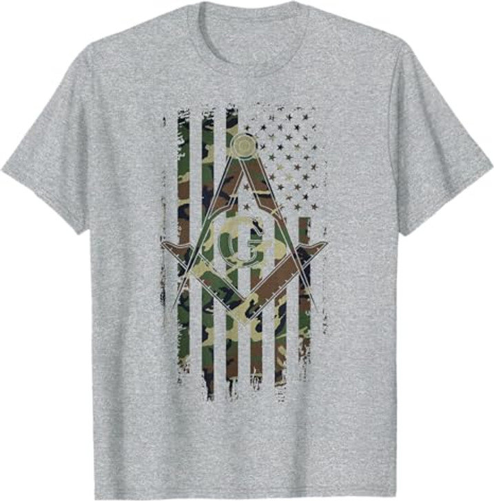 Masonic American Flag Square and Compass - Freemason T-Shirt T-Shirt