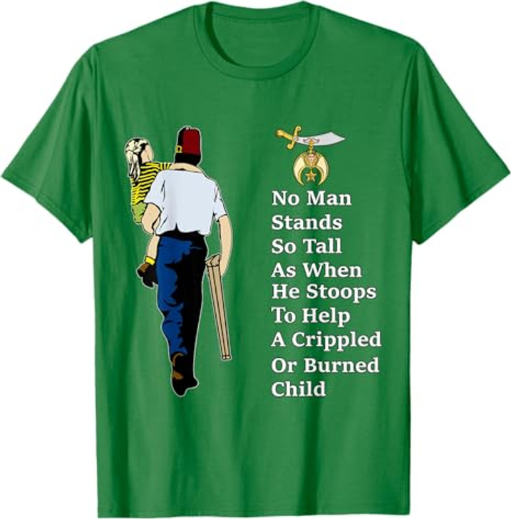 Shriner Man Stand So Tall With Children Masonic Father's Day T-Shirt