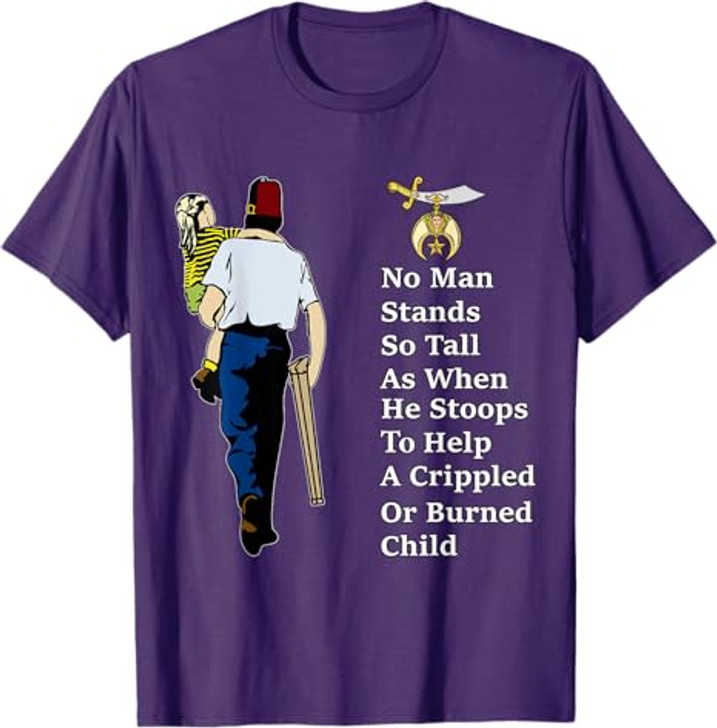 Shriner Man Stand So Tall With Children Masonic Father's Day T-Shirt