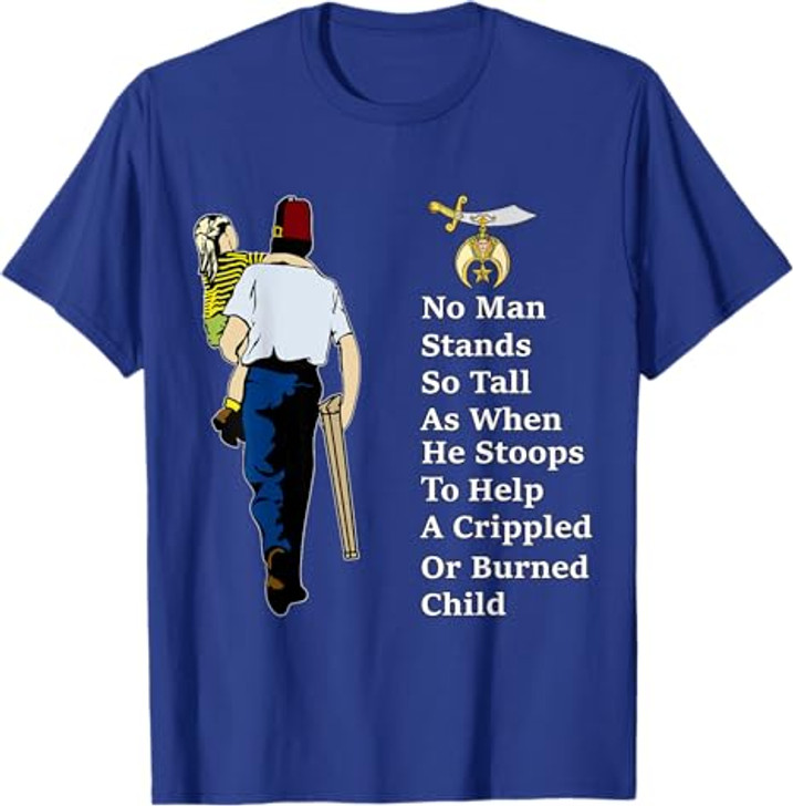 Shriner Man Stand So Tall With Children Masonic Father's Day T-Shirt