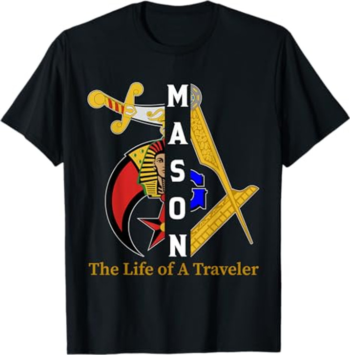 Noble Shriner Mason The Life Of Traveler Freemason Christmas T-Shirt