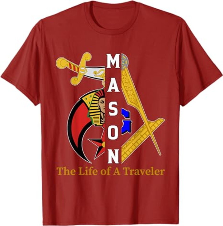 Noble Shriner Mason The Life Of Traveler Freemason Christmas T-Shirt