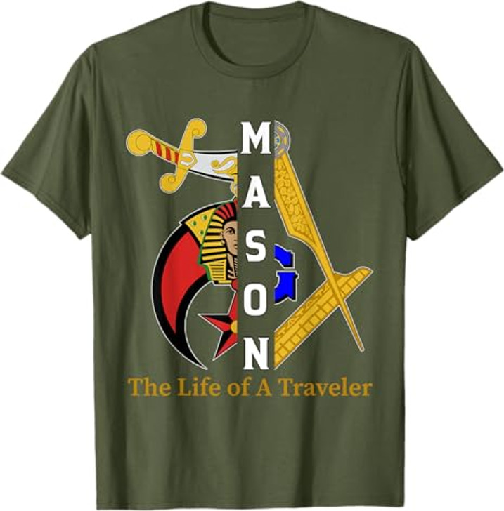 Noble Shriner Mason The Life Of Traveler Freemason Christmas T-Shirt