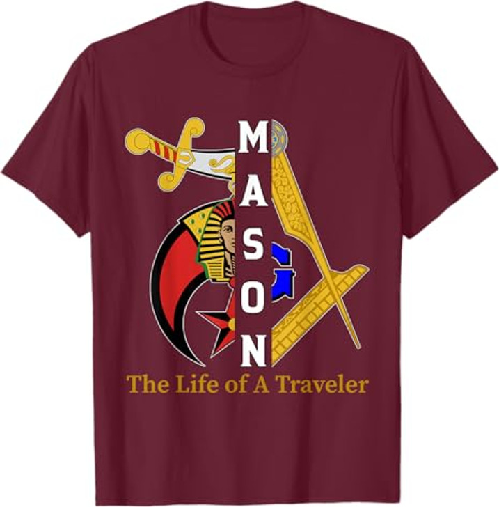 Noble Shriner Mason The Life Of Traveler Freemason Christmas T-Shirt