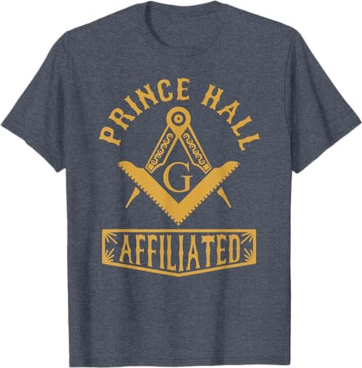 Masonic PHA Prince Hall Affiliated Square Compass Freemason T-Shirt