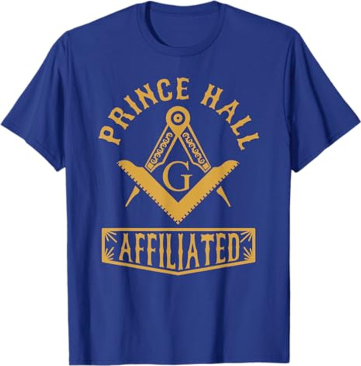 Masonic PHA Prince Hall Affiliated Square Compass Freemason T-Shirt