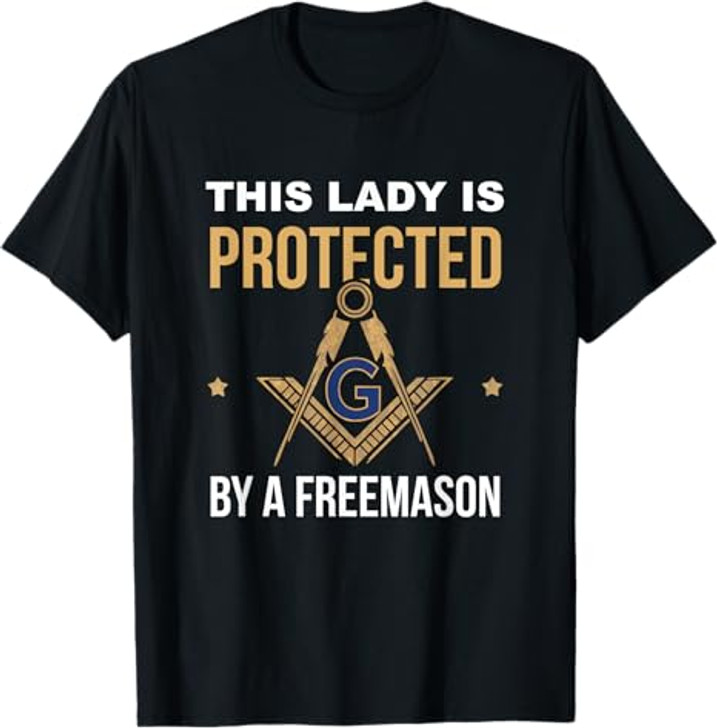 Freemason Wife Masonic Fraternal Freemasonry Square Compass T-Shirt