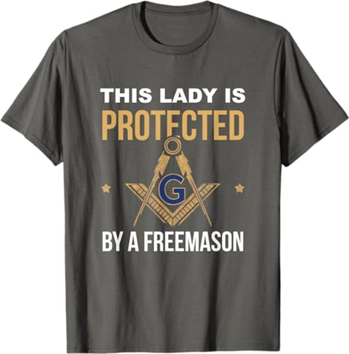 Freemason Wife Masonic Fraternal Freemasonry Square Compass T-Shirt