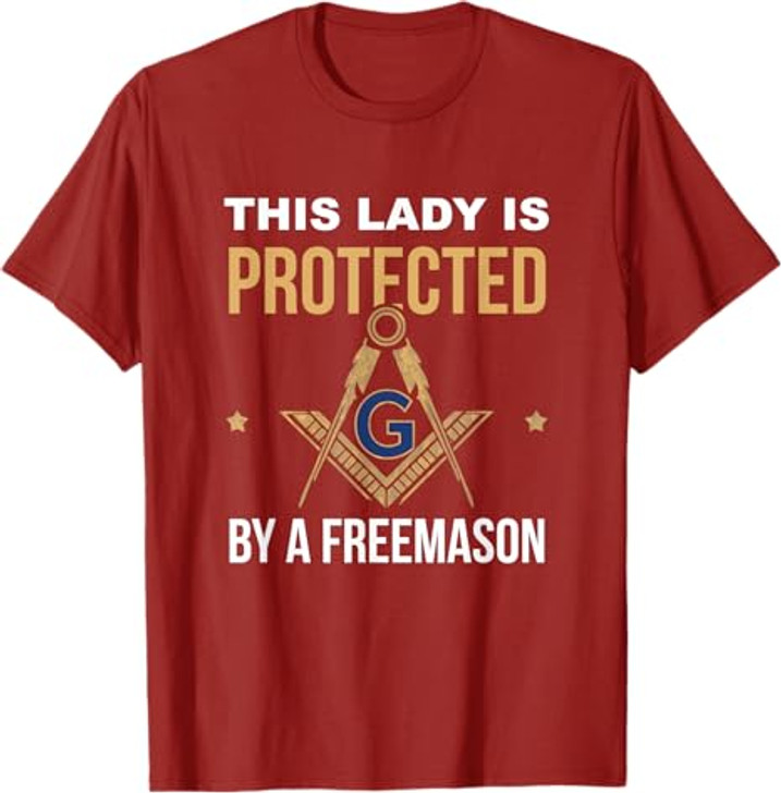 Freemason Wife Masonic Fraternal Freemasonry Square Compass T-Shirt