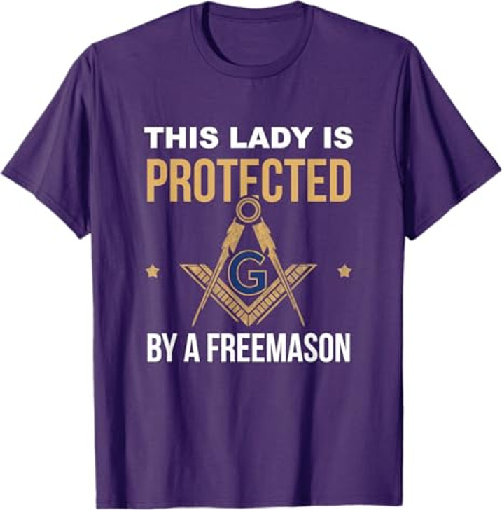 Freemason Wife Masonic Fraternal Freemasonry Square Compass T-Shirt