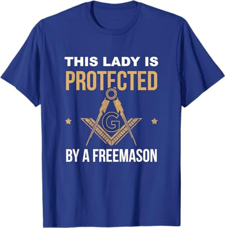 Freemason Wife Masonic Fraternal Freemasonry Square Compass T-Shirt