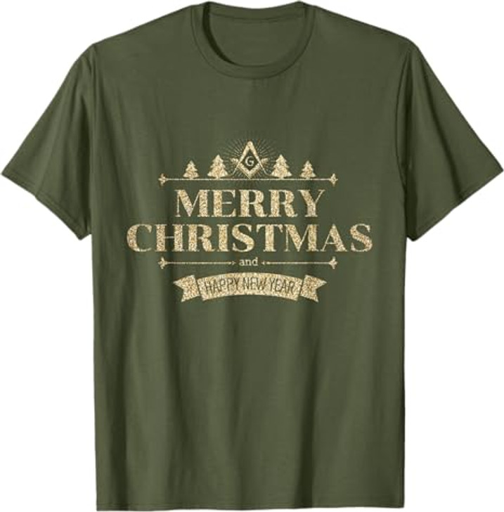 Freemason Merry Christmas And Happy New Year Brother Masonic T-Shirt