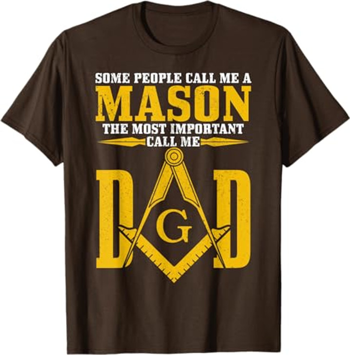 Mason Dad Square Compass Masonic Shriner Freemason T-Shirt