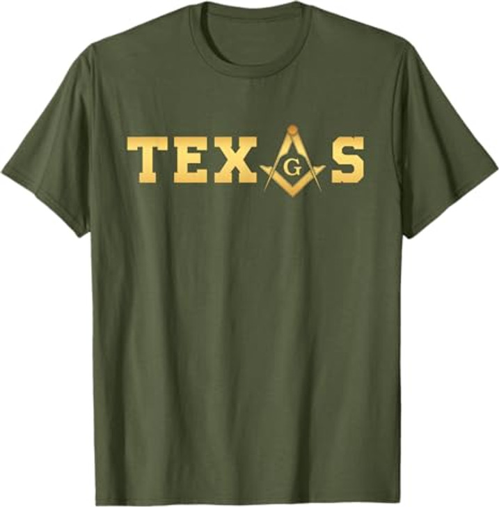 Texas - Masonic Square and Compass - Freemason T-Shirt