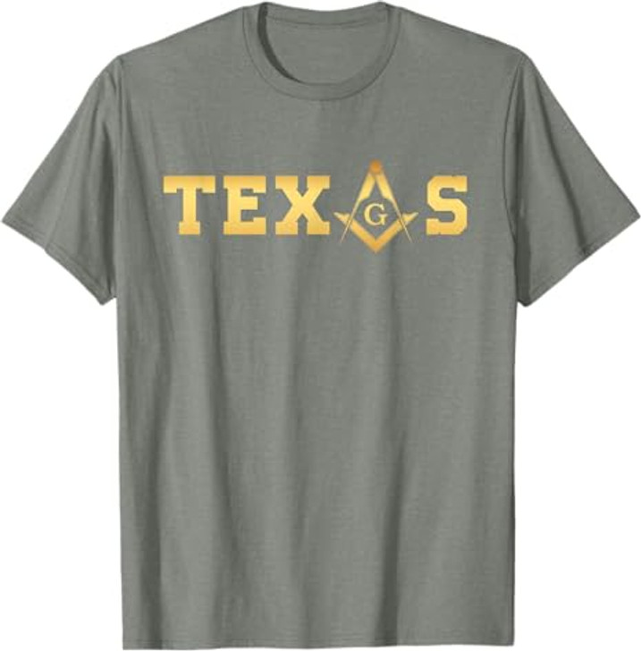 Texas - Masonic Square and Compass - Freemason T-Shirt