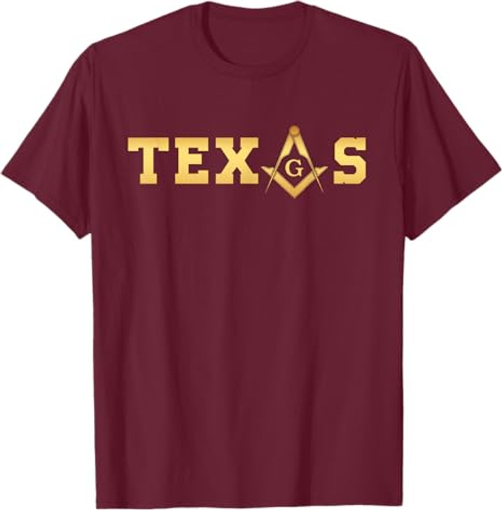 Texas - Masonic Square and Compass - Freemason T-Shirt