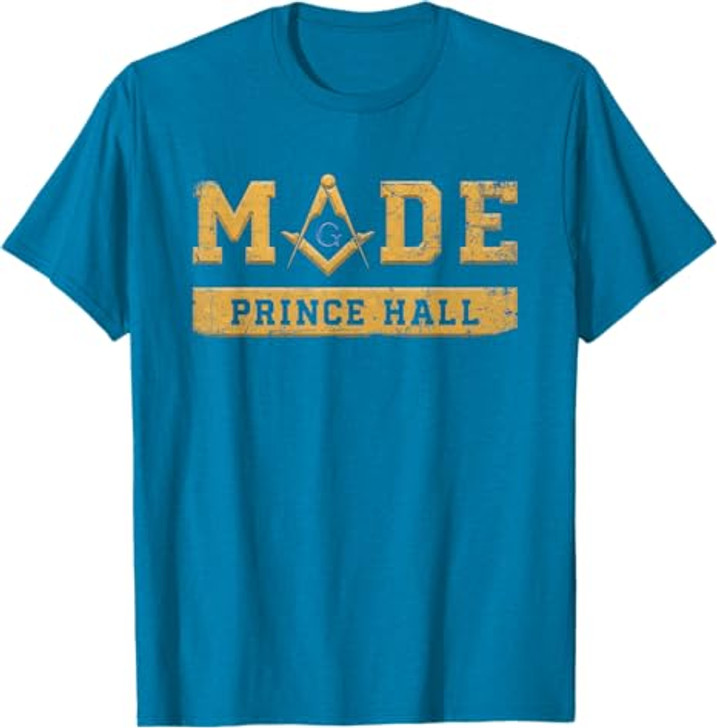 Made PHA Freemason Prince Hall Mason - Masonic T-Shirt