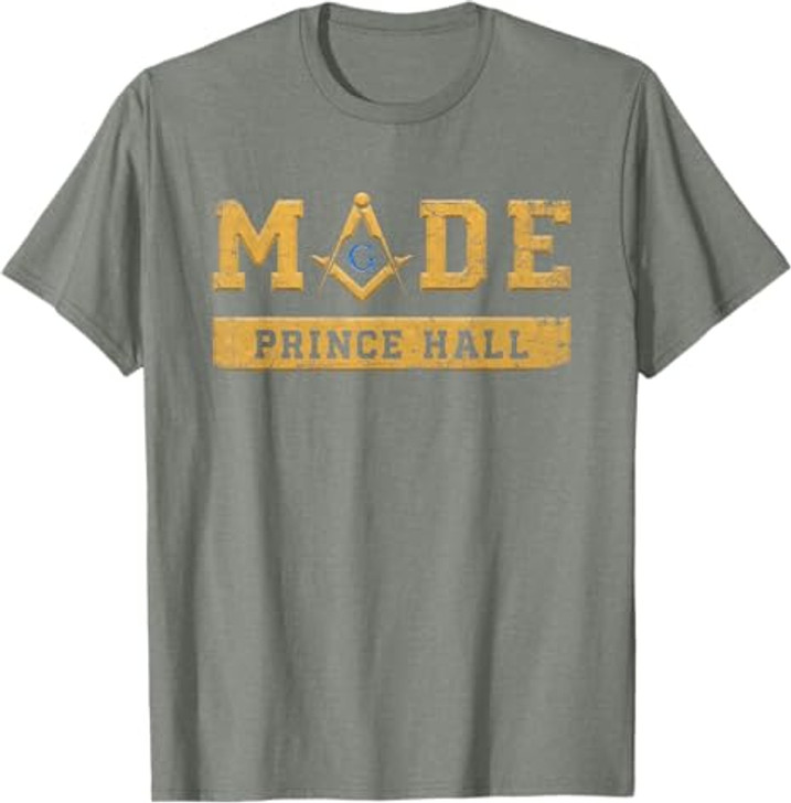 Made PHA Freemason Prince Hall Mason - Masonic T-Shirt