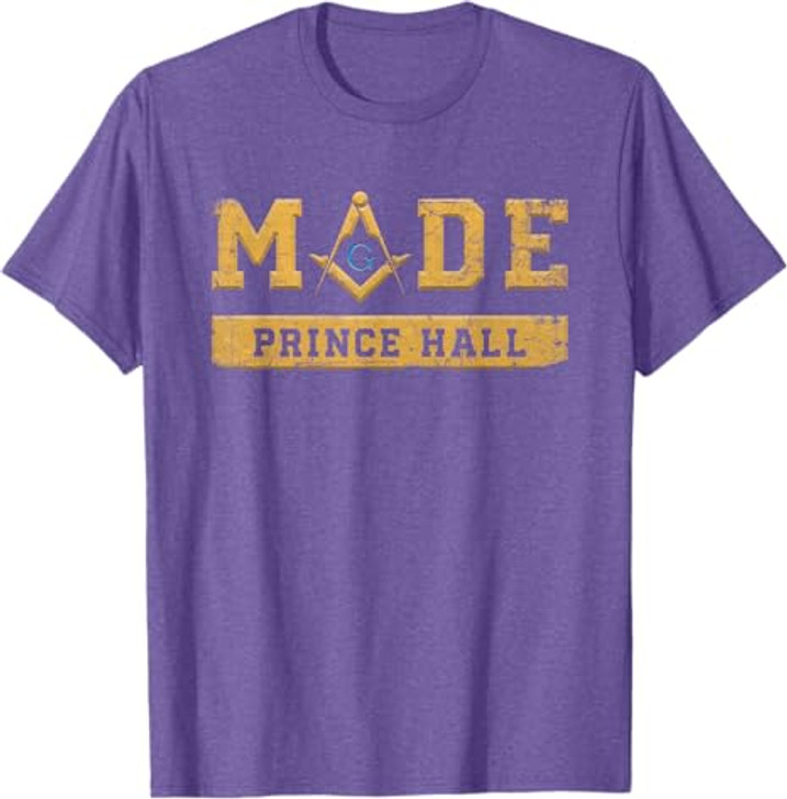 Made PHA Freemason Prince Hall Mason - Masonic T-Shirt