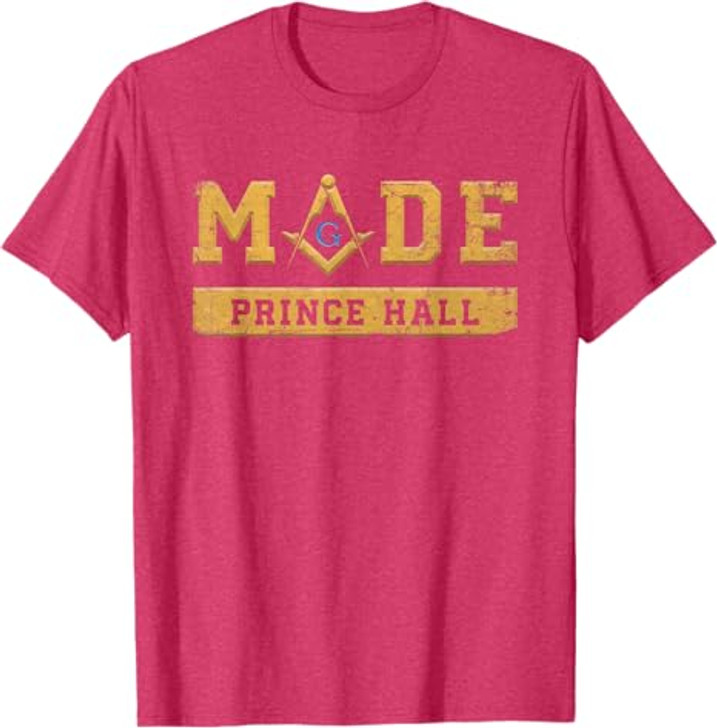 Made PHA Freemason Prince Hall Mason - Masonic T-Shirt