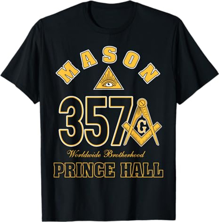 Prince Hall Mason 357 Symbol Worldwide Brotherhood Father's T-Shirt