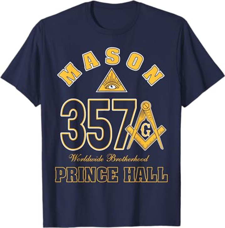 Prince Hall Mason 357 Symbol Worldwide Brotherhood Father's T-Shirt