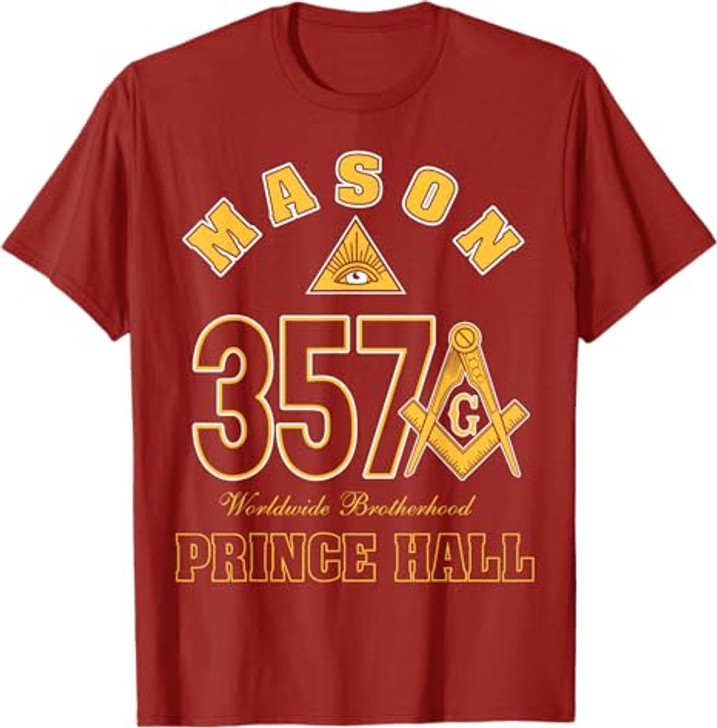 Prince Hall Mason 357 Symbol Worldwide Brotherhood Father's T-Shirt