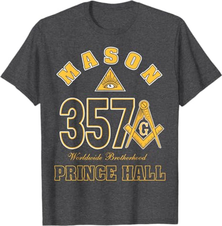 Prince Hall Mason 357 Symbol Worldwide Brotherhood Father's T-Shirt