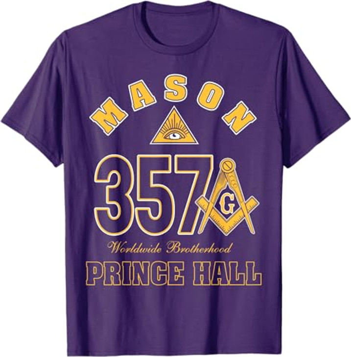 Prince Hall Mason 357 Symbol Worldwide Brotherhood Father's T-Shirt